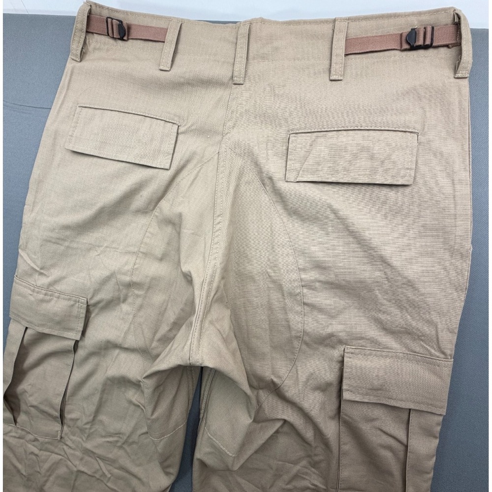 BDU Combat Trousers Khaki Tan Cargo Pants 100% Cotton USA | Men's Medium Long - Picture 13 of 15